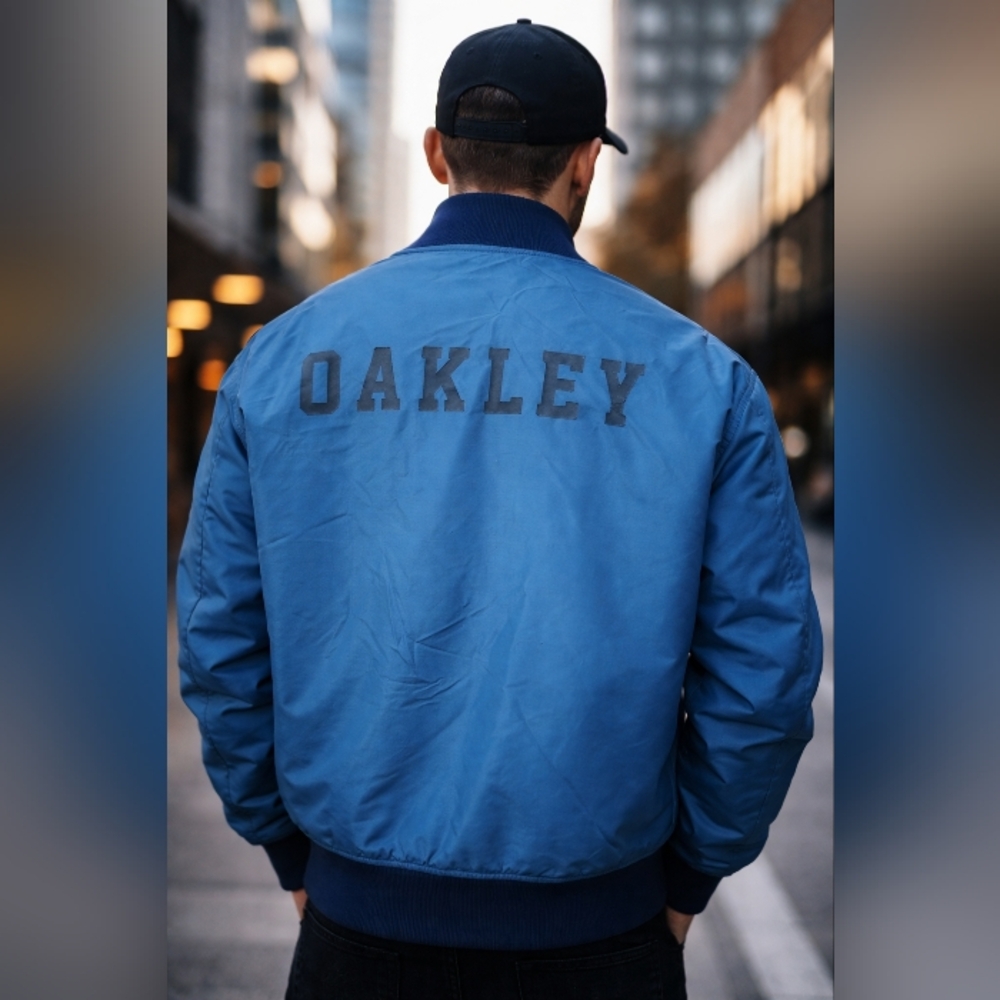 Oakley Men's Classic Blue Varsity Jacket Small